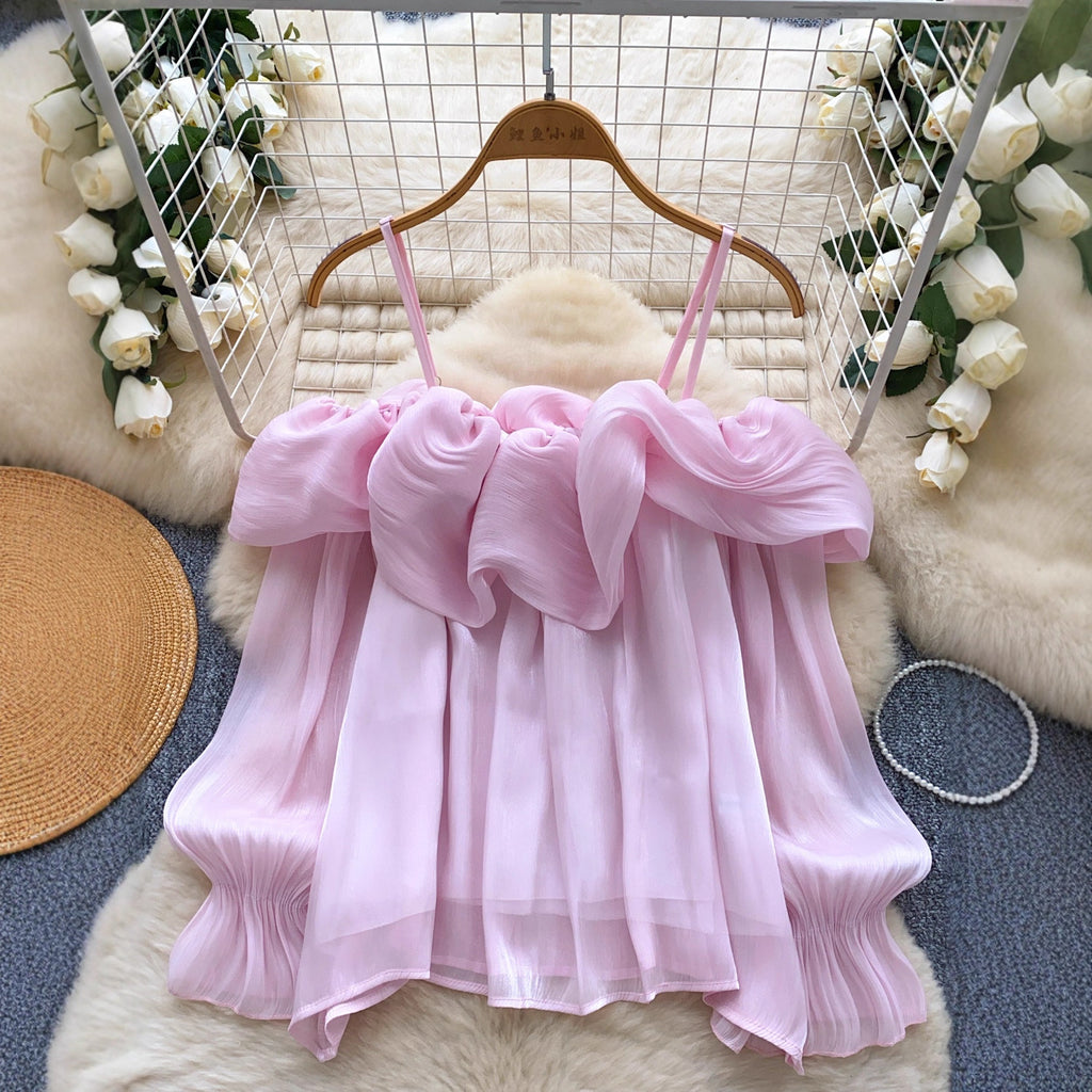 Elegante Chiffon-Cami mit 3D-Effekt