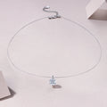 Moissanite Solitaire Halskette, Platinbeschichtet