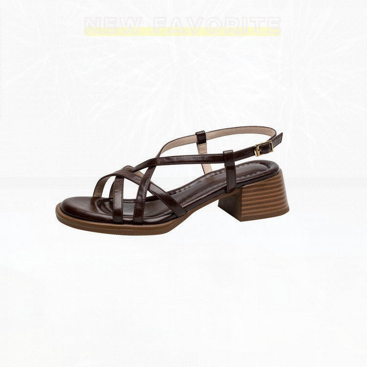 Römer Sandalen mit Blockabsatz