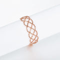 925-Silber Mesh-Ring Anello