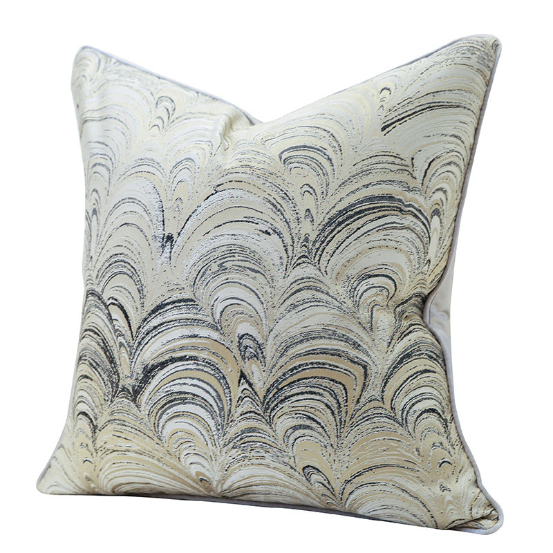 Luxuriöser Jacquard Kissenbezug mit Streifen