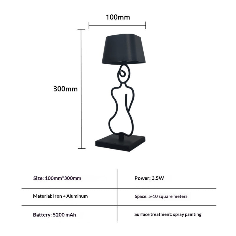 Kompakte USB-Tischlampe, schwarz – Bild 2 | LuxeStyle