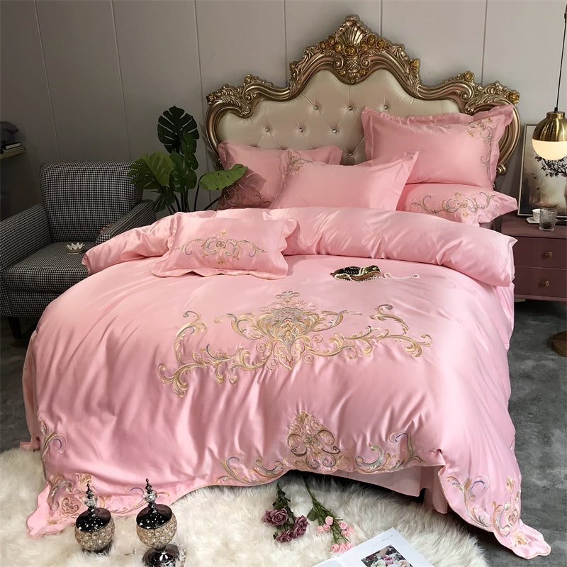 4-teiliges Hochzeitsbettwäsche-Set mit Stickerei – Bild 3 | LuxeStyle