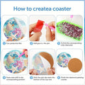 DIY-Unterlage mit Diamantmalerei-Muster und Halterung