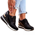 Damen Plateau-Sneakers mit Pailletten