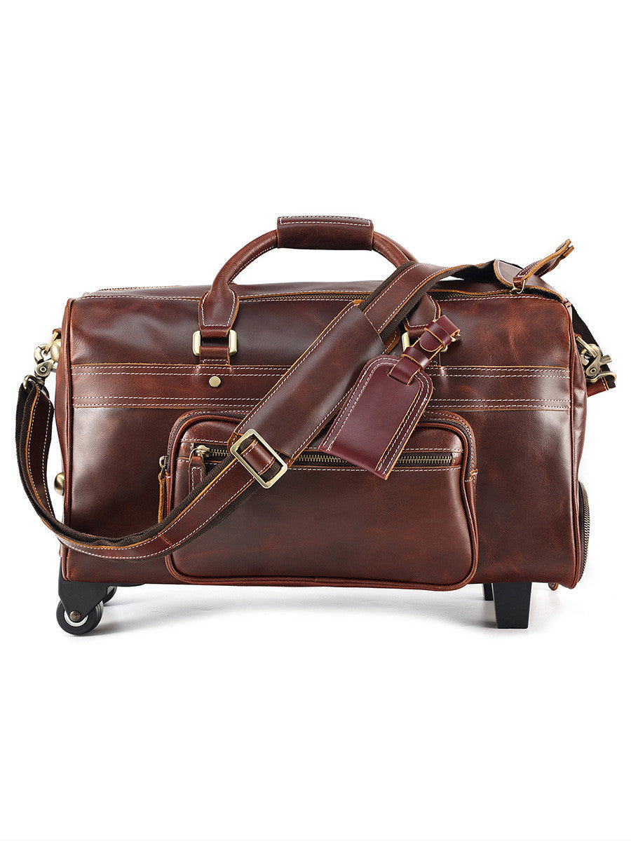 Leder Reisetasche im Retro-Stil