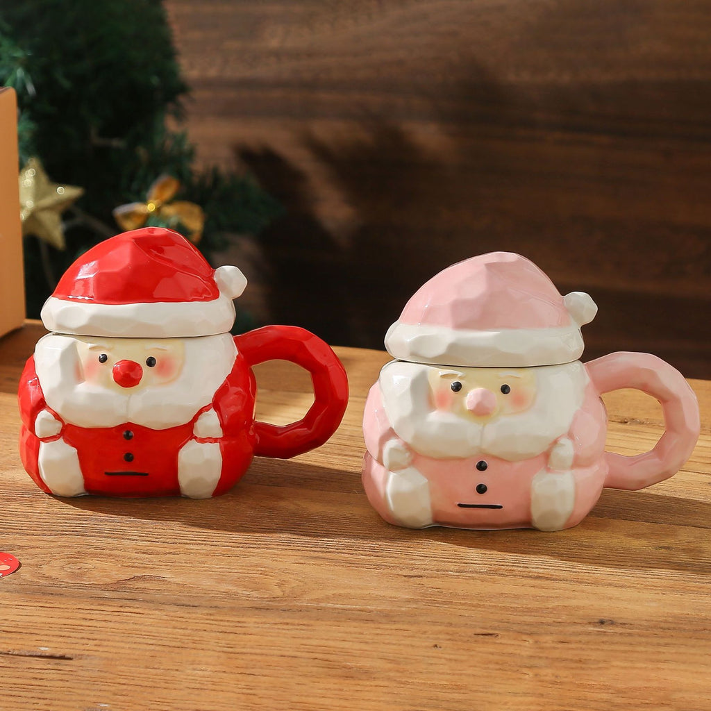 Keramische Tasse mit Weihnachtsmann‑Deckel – Bild 3 | LuxeStyle