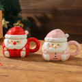 Keramische Tasse mit Weihnachtsmann‑Deckel – Bild 3 | LuxeStyle
