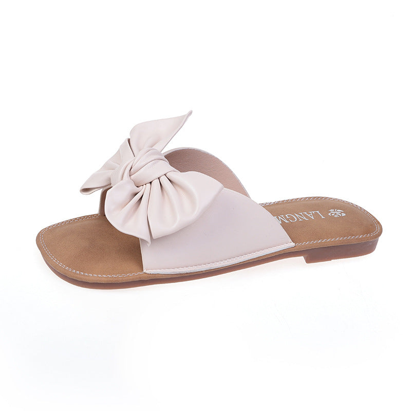 Bowknot Badesandalen mit Schleife, flach, weicher Boden – Bild 4 | LuxeStyle