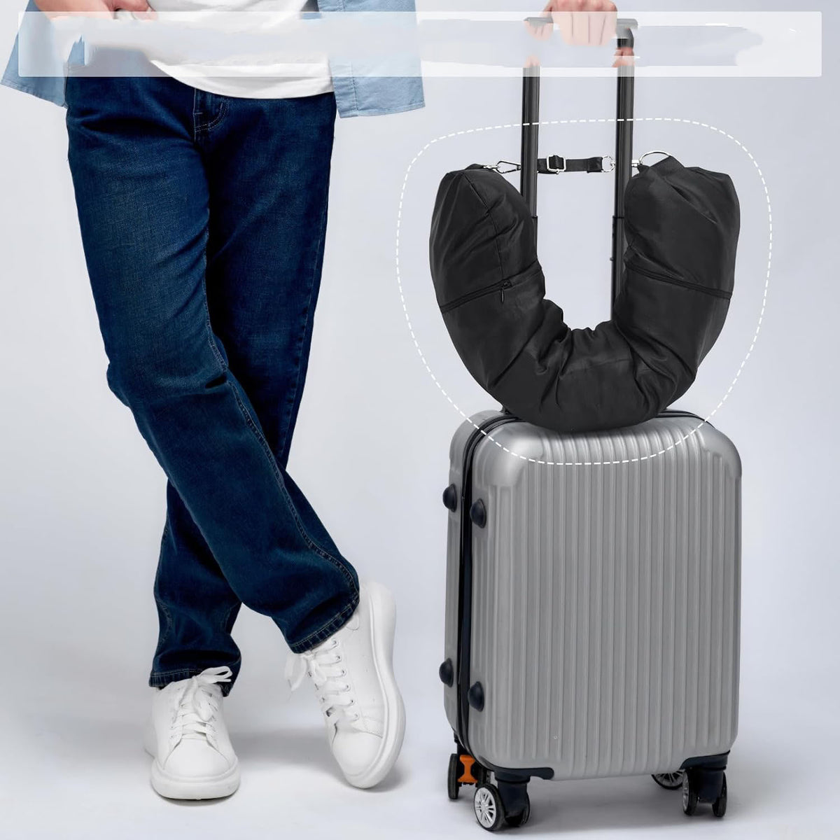 Faltbarer Nackenkissenbezug für Reisen – Bild 3 | LuxeStyle