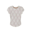 Kurzarm-T-Shirt mit Spitze – Bild 1 | LuxeStyle