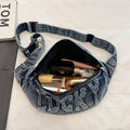 Unisex-Schultertasche aus Denim – Lucky Blue | LuxeStyle