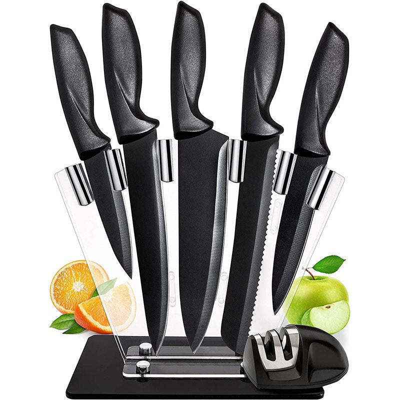 7-teiliges Küchenmesser-Set aus Edelstahl