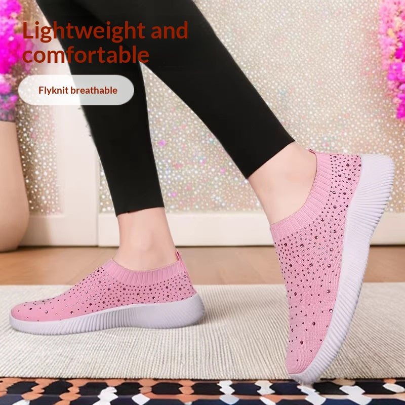 Leichte Flyknit Slip-On Freizeitschuhe