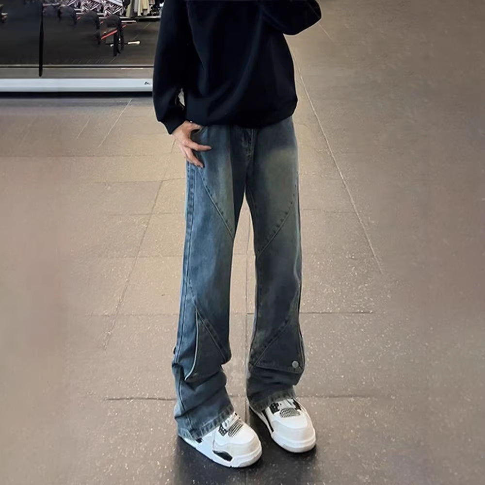 Patchwork Jeans im Vintage-Look für Herren