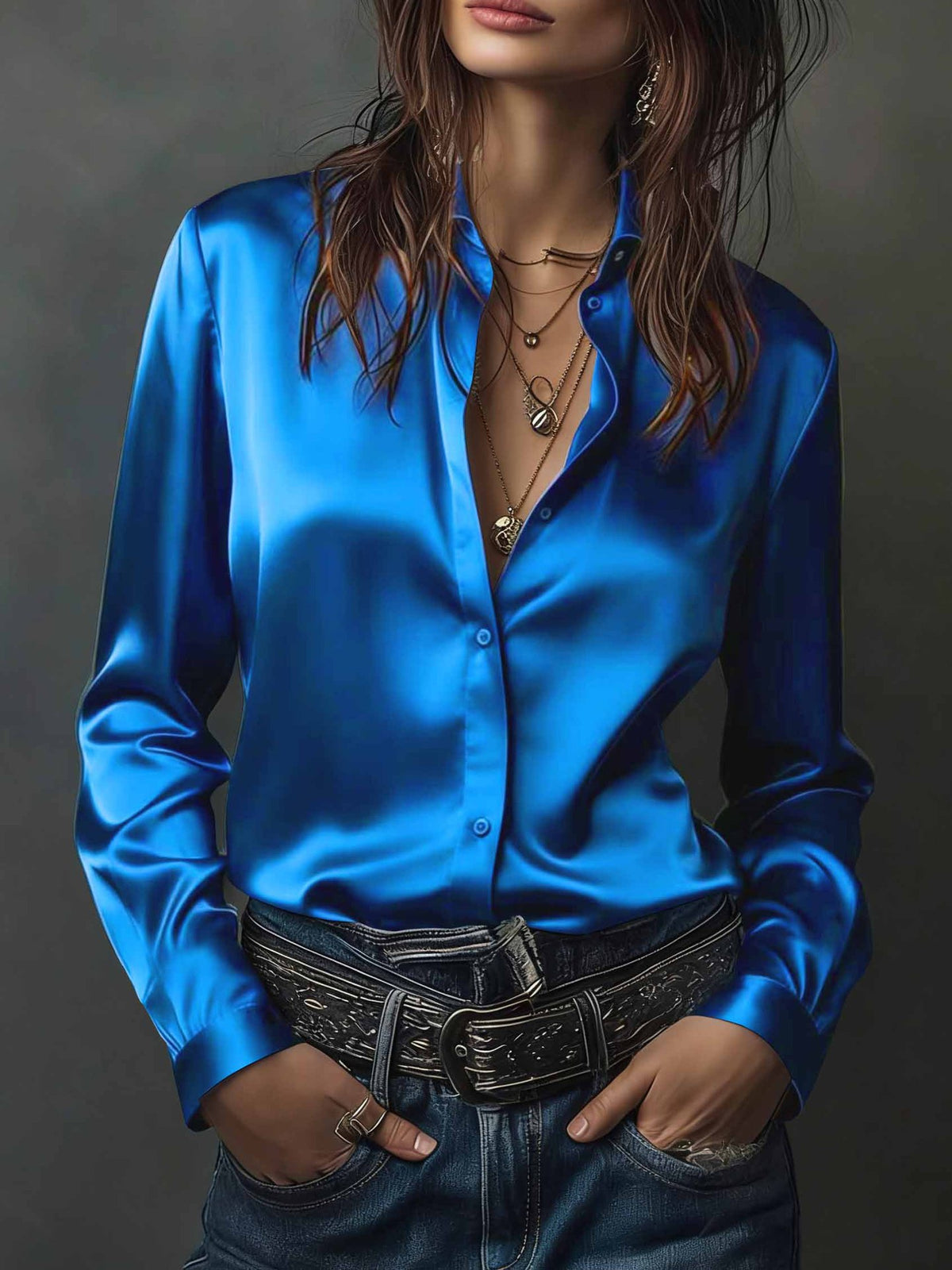 Elegantes Satinhemd im Western-Stil – Bild 4 | LuxeStyle