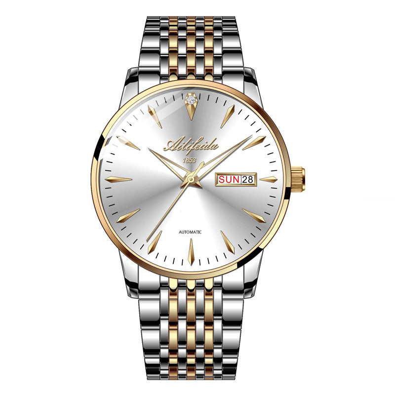 Quarz-Uhr mit transparentem Gehäuseboden – Bild 6 | LuxeStyle