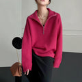 Kuscheliger Strickpullover mit Reissverschluss