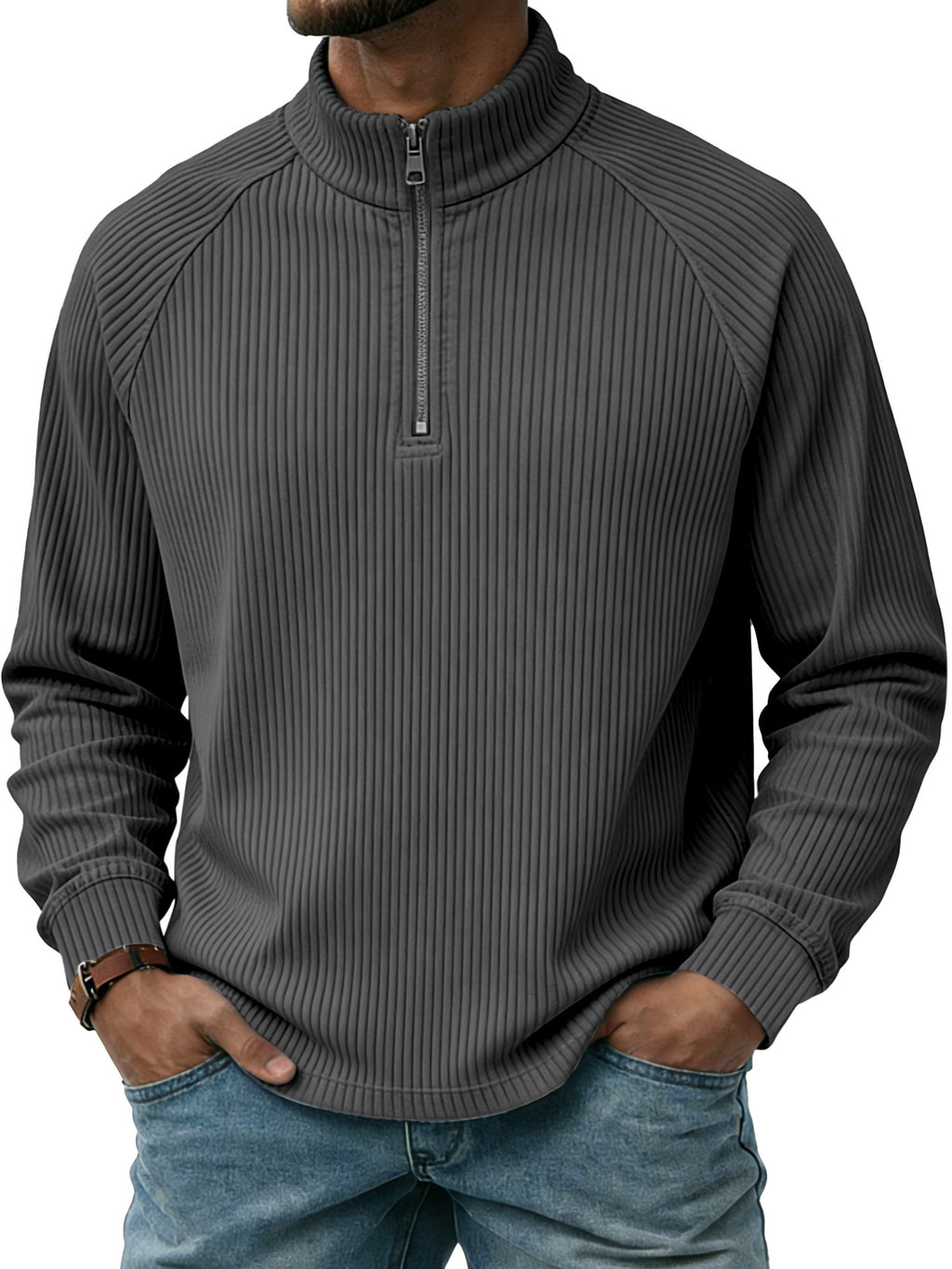 Poloshirt mit vertikaler Streifenoptik – Bild 7 | LuxeStyle