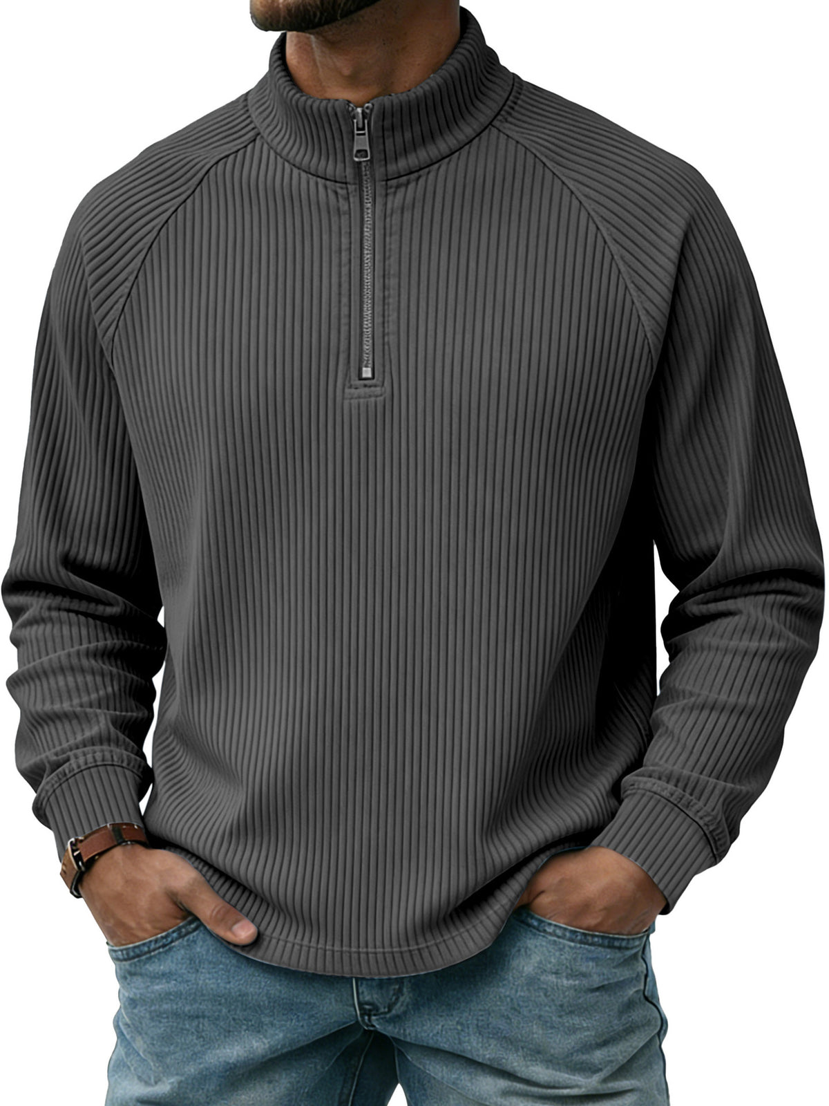 Poloshirt mit vertikaler Streifenoptik – Bild 7 | LuxeStyle