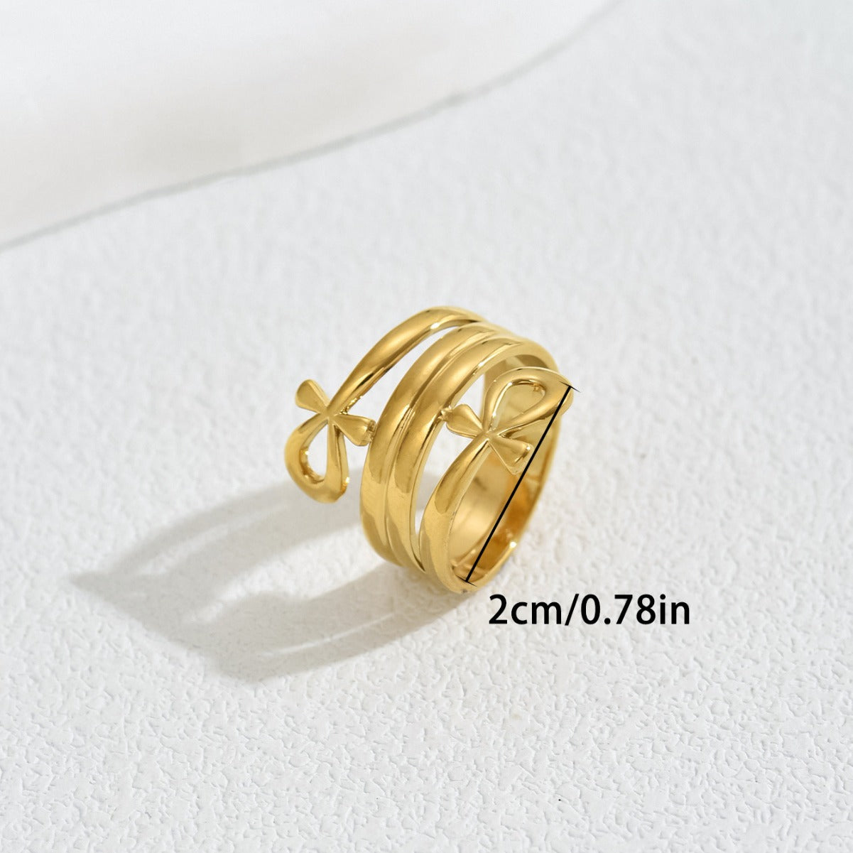 Unisex-Ringe mit doppellagigem Knotendesign für Paare – modisch
