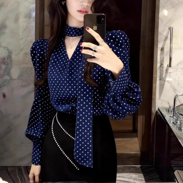 Polka-Dot Shirt mit Ribbons – Bild 2 | LuxeStyle