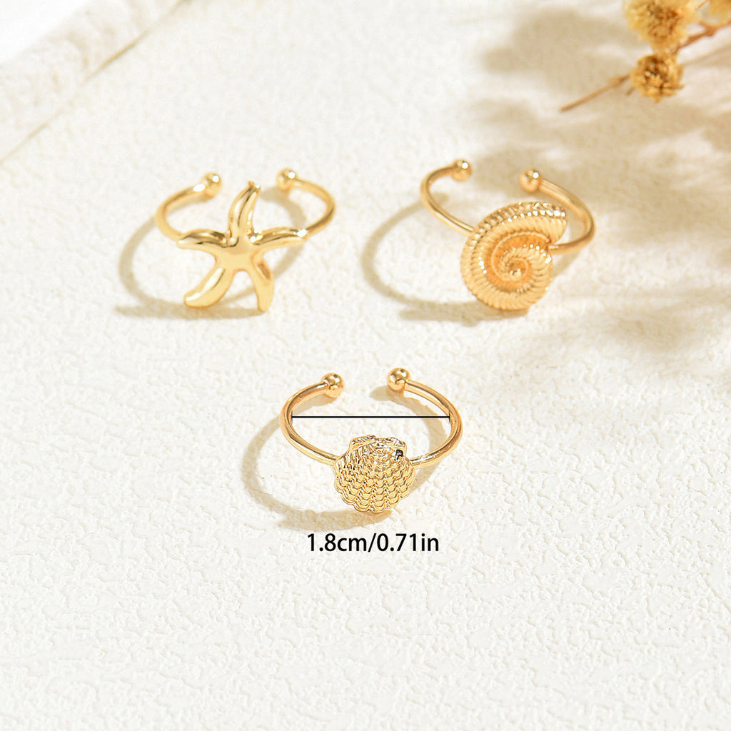 Meeresschmuck-Set mit Sternfisch & Muscheldesign
