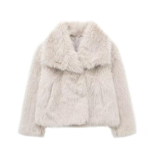 Winter Plüschjacke – Flauschige Lapel Jacke
