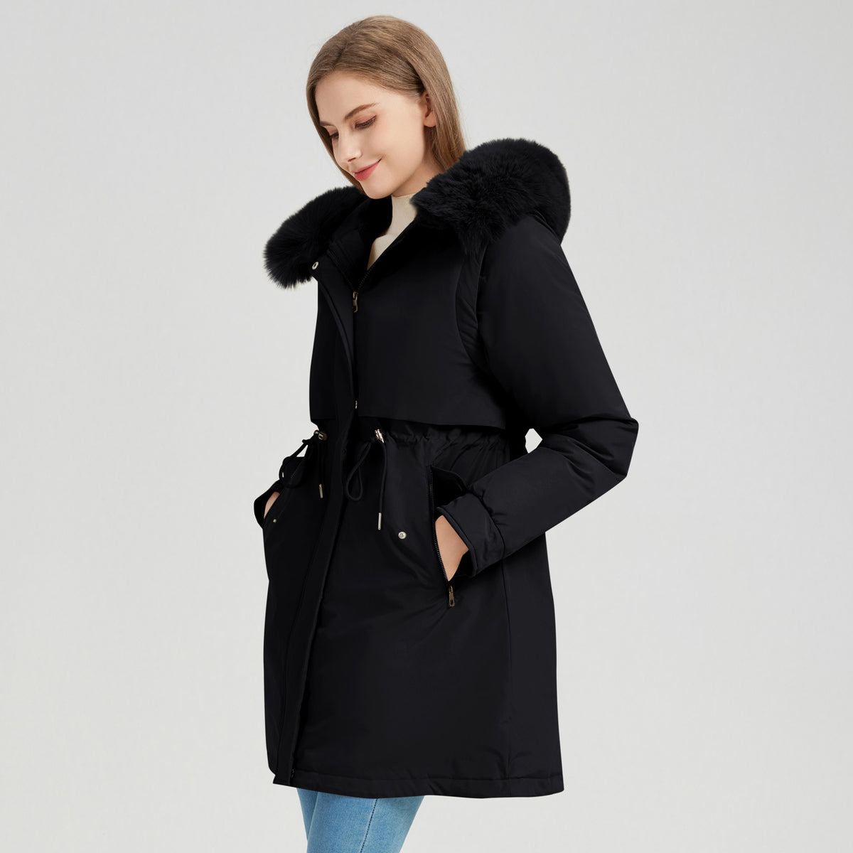 Koreanischer Taillenkodex-Overall in Schwarz | LuxeStyle