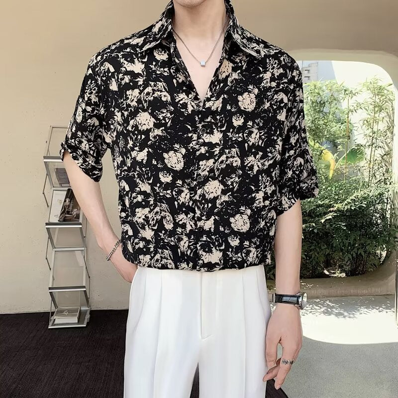 Freizeitshirt mit Blumenmuster | LuxeStyle