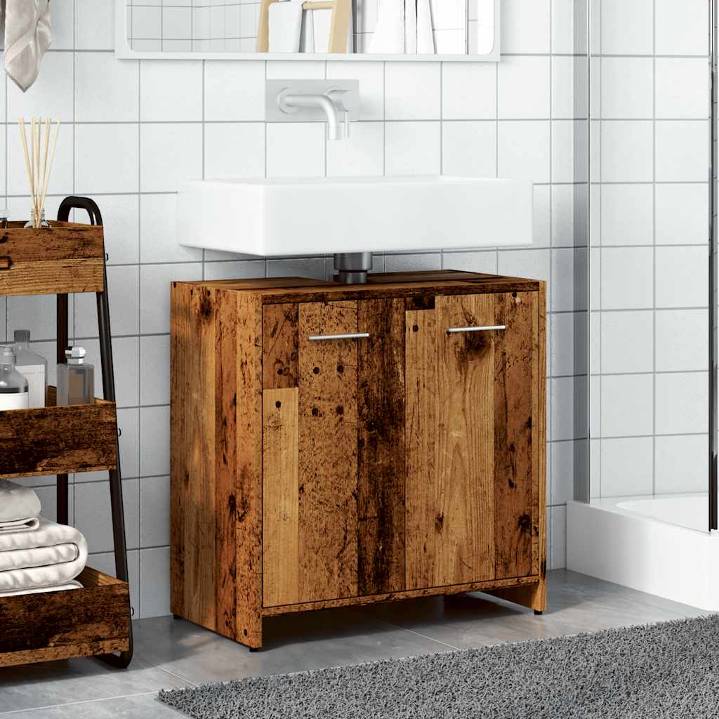 Waschtischunterschrank im Holz-Look