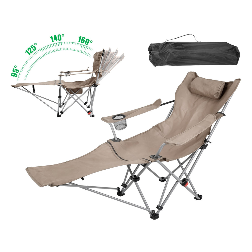 Campingliege mit Fußstütze