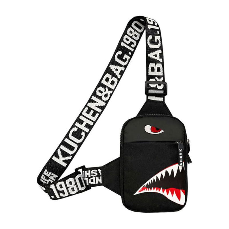 Outdoor Schultertasche für Herren, schwarz – Bild 5 | LuxeStyle