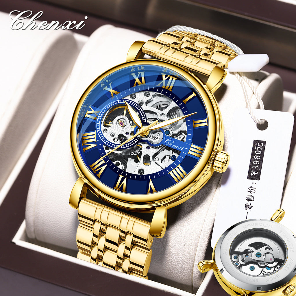 Hohle Automatik-Uhr mit Leuchtfunktion – Bild 3 | LuxeStyle