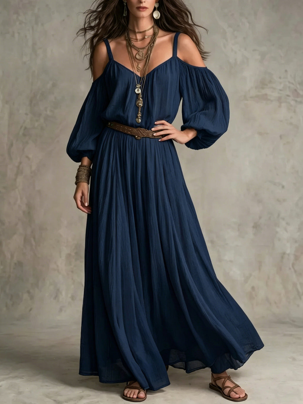 Damen-Kleid mit Falten und Off-Shoulder – Bild 4 | LuxeStyle