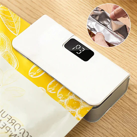 Kompakte Mini-Versiegelungsmaschine – handlich, weiss/blau – Bild 6 | LuxeStyle
