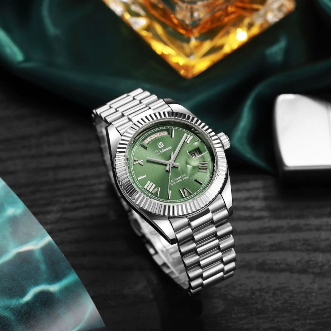 Automatische Herrenuhr mit Doppelfunktionskalender