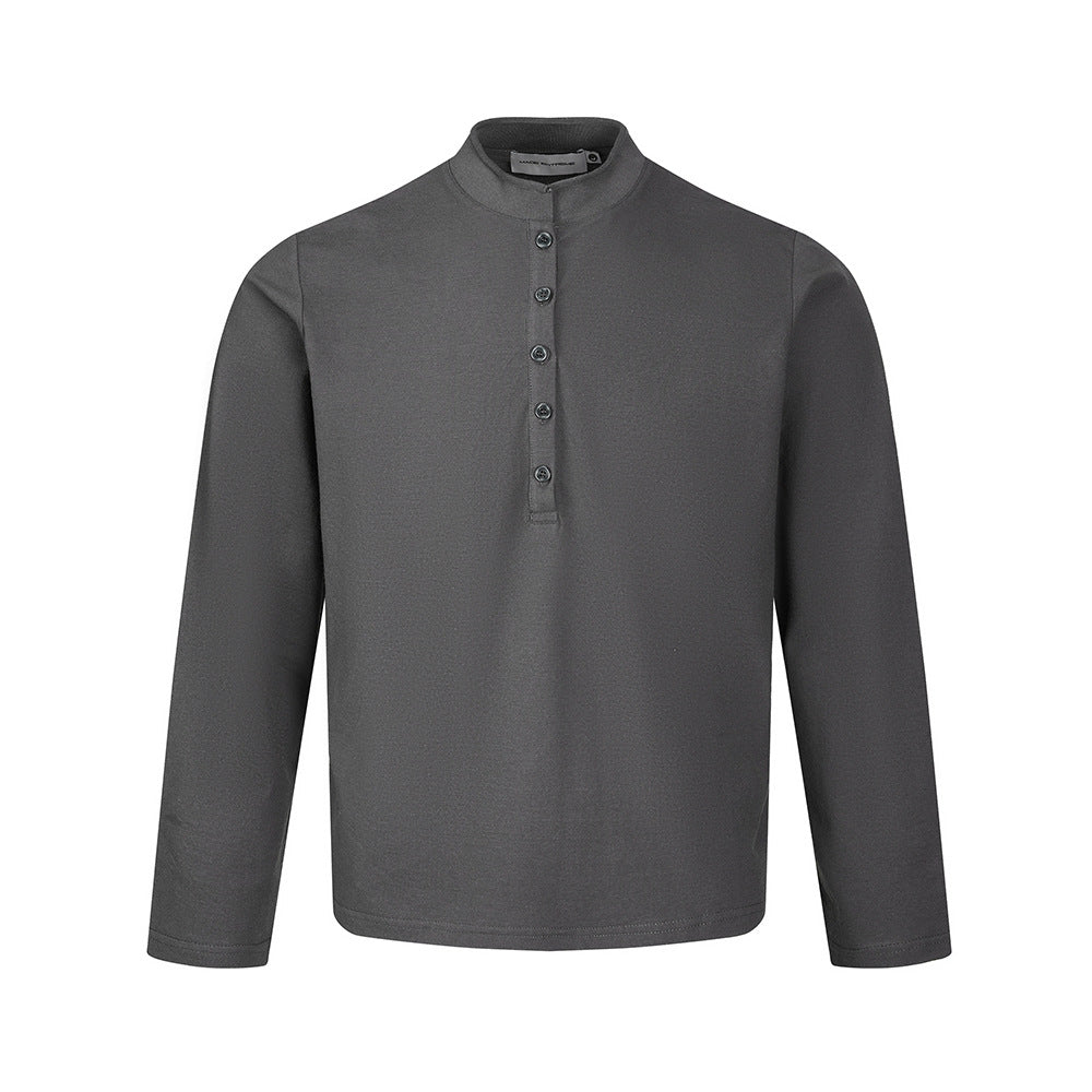 Langärmliges Baumwollmisch-Shirt für Herren – Bild 2 | LuxeStyle