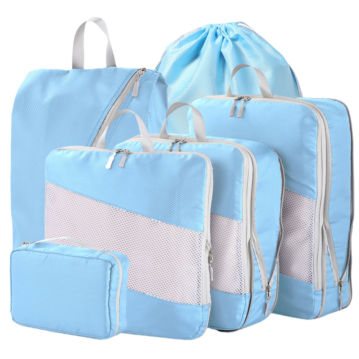 Reise-Organizer-Set mit Rautenmuster, 6-teilig – Bild 4 | LuxeStyle