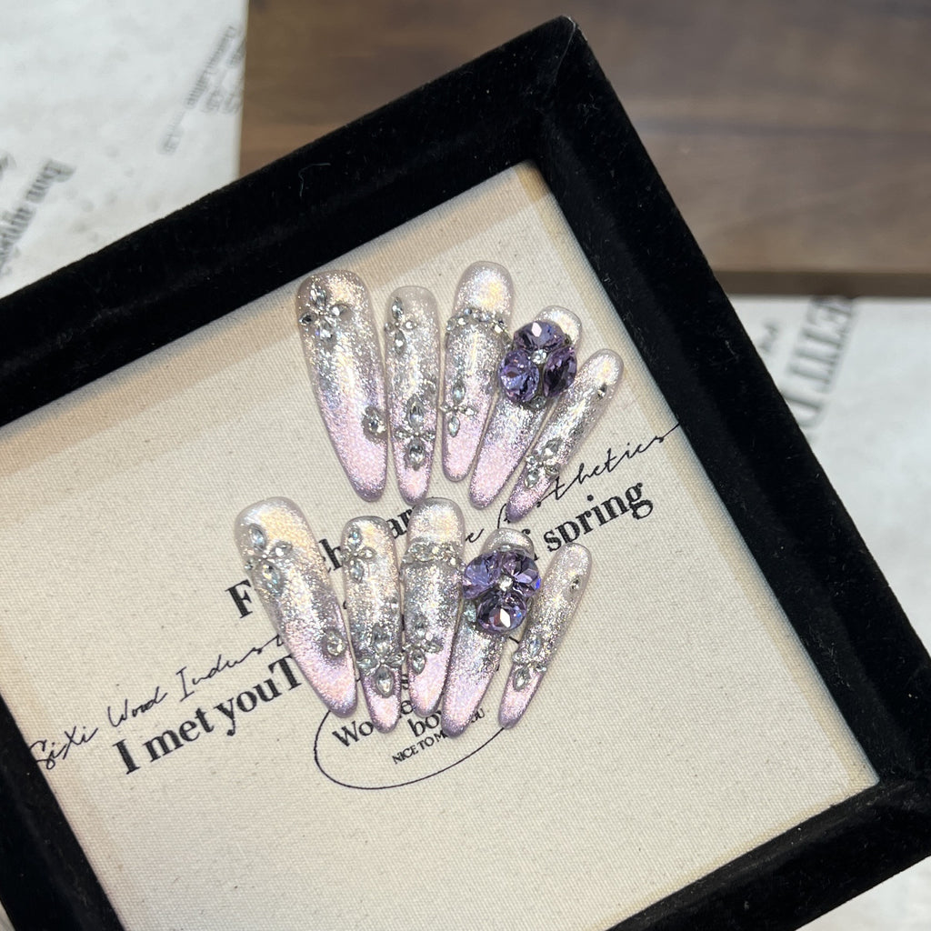 Purple Phantom Zircon Strass-Nagelsticker – Bild 4 | LuxeStyle