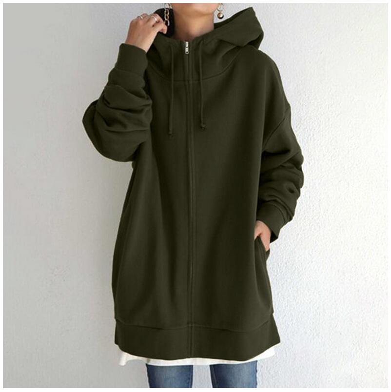Trendiger Urbaner Langarm-Hoodie mit Fleecefutter