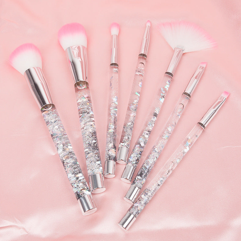 7-teiliges transparentes Make-up Pinselset – Bild 5 | LuxeStyle