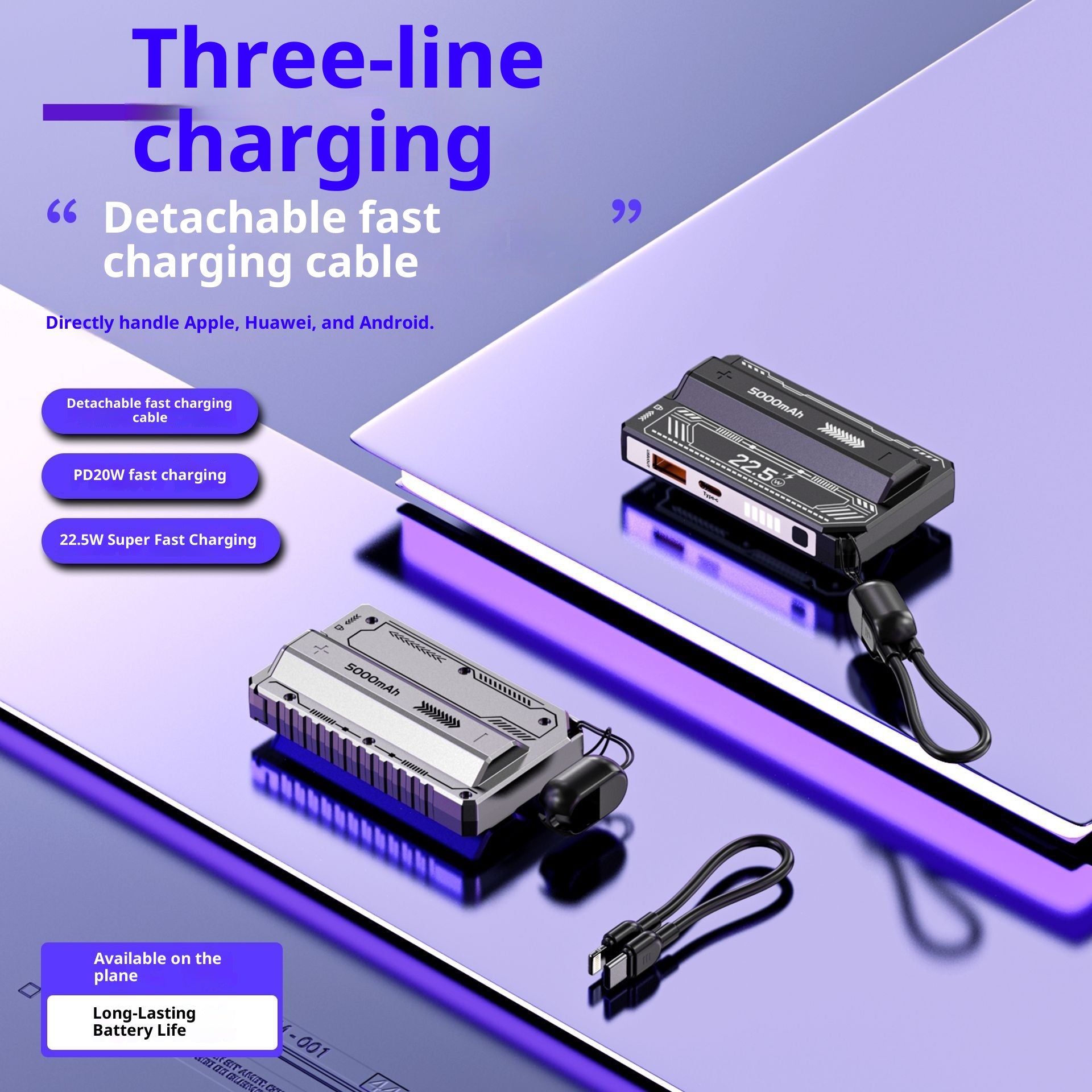 Mini Powerbank – Abnehmbare Zylinderzellen