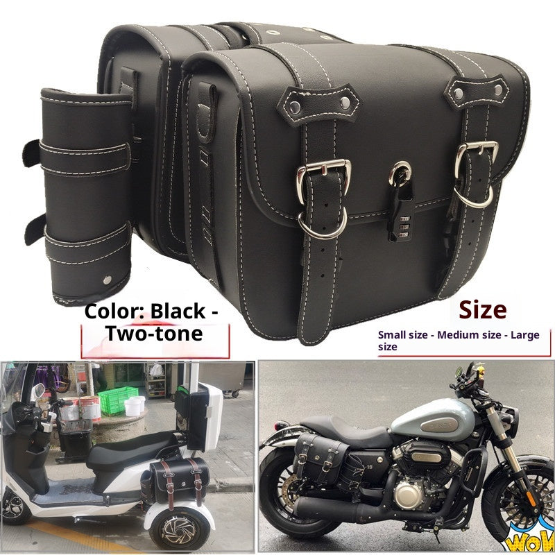 Motorrad Seitentasche aus synthetischem Leder – Bild 6 | LuxeStyle