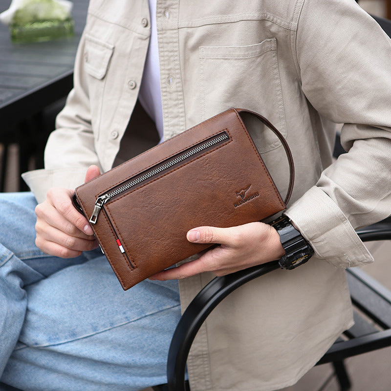 Herrenportemonnaie mit Kombinationsschloss und Clutch-Design