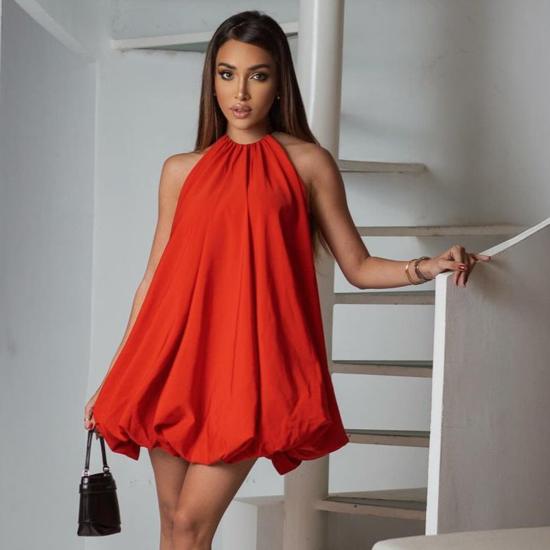 Neckholder-Minikleid Rot – Bild 5 | LuxeStyle