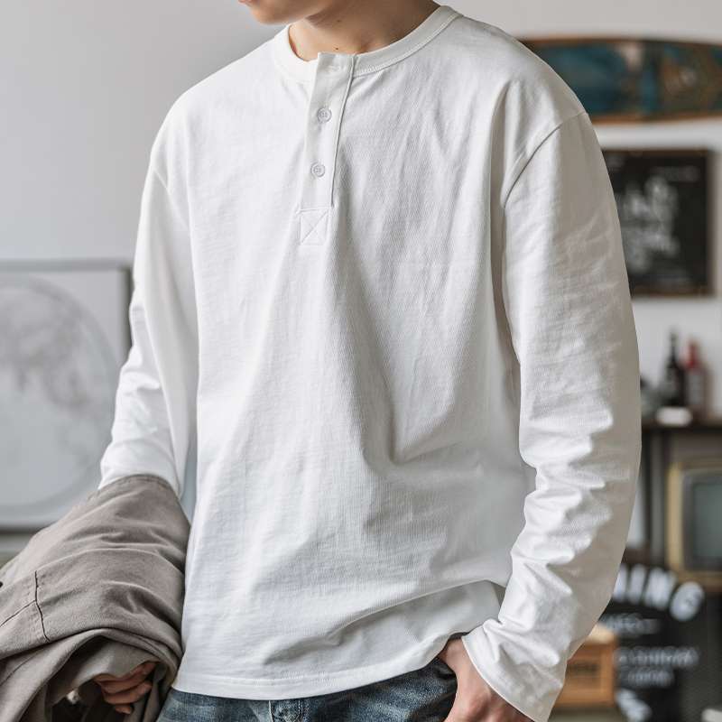 American Vintage-Henley-Shirt Herren