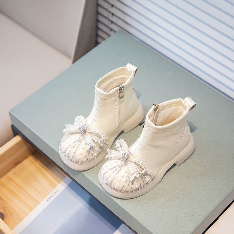 Kinder Booties mit Strass und weicher Sohle