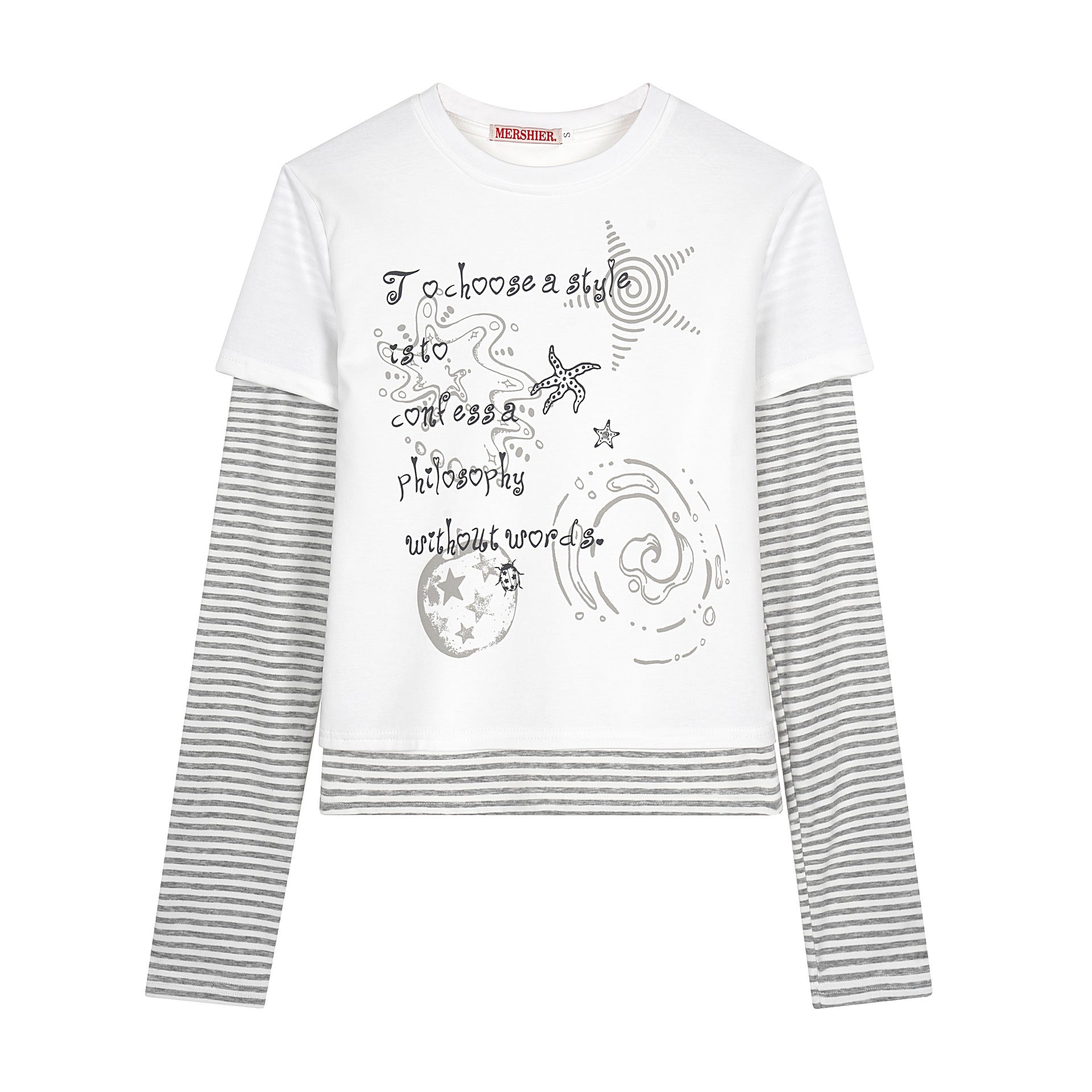Gestreiftes Langarm-T-Shirt