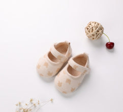 Baumwoll-Indoor-Schuhe für Kleinkinder mit Anti-Rutschsohle